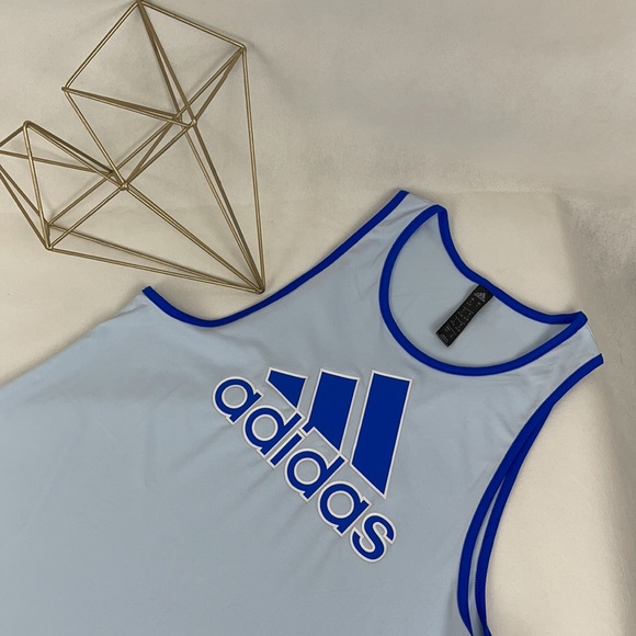 adidas Three Stripe Blue Tank Top NWT. - Picture 2 of 5